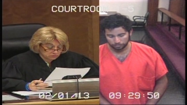 Valeriano Torres, 28, faces 15 counts of possession of child pornography, authorities said. Attorney Michael Becker spoke on behalf of his client in bond court Thursday. Torres briefly spoke before Becker cut him off and told him not to.
