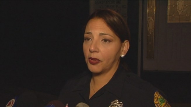 A would-be armed robber was killed after his victim turned the tables and shot him in Miami Tuesday night, police said. Miami Police spokeswoman Kenia Reyes comments.