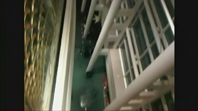 Video from inside Miami's Adrienne Arsht Center shows people evacuated during a showing of 