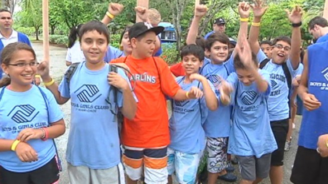 The Boys and Girls Club of Miami-Dade was treated to a wild time at Zoo Miami on Wednesday. About 30 kids from the organization made the trip to the zoo with the help of the Miami Marlins and its “Team Ayudan.” Jonathon Martinez said he liked seeing animals he wasn’t used to seeing everyday.
