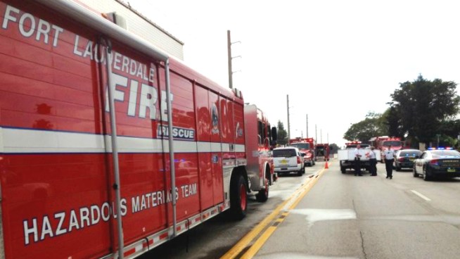 The strong smell of chlorine permeated the Boulevard Gardens neighborhood near Fort Lauderdale on Saturday, forcing the evacuation of about 20 homes, officials said.