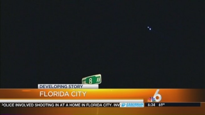 One man is in custody and police are searching for another after the pair exchanged gunfire with officers at a home in Florida City Monday night. The shooting happened around 8:45 p.m. as detectives were following up on a gun bounty tip at a home in the 300 block of Northwest 8th Avenue, Miami-Dade Police said.