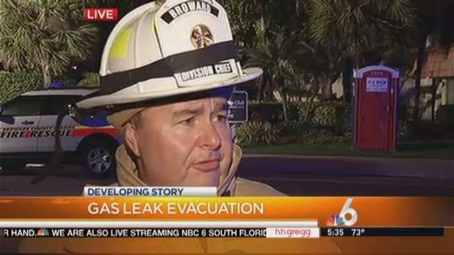 BSO Division Chief Thomas O'Connell talks about a tank gas leak and burn off in Lauderdale-by-the-Sea.