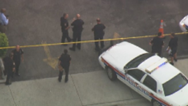 A robbery suspect was fatally shot by police at a Hallandale Beach business on Thursday afternoon.  The man had tried to take merchandise from a WalMart in Hallandale Beach with a knife and gun, authorities said.