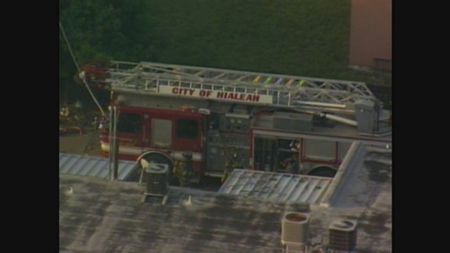 Hialeah firefighters responded to a fire at a strip mall Thursday morning.