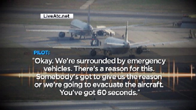 A hijacking scare at Kennedy Airport grounded two jumbo planes packed with passengers Monday. Pei-Sze Cheng spoke with some of the passengers, and has more of the air traffic control recordings that captured the tense exchange between one of the pilots and a controller.