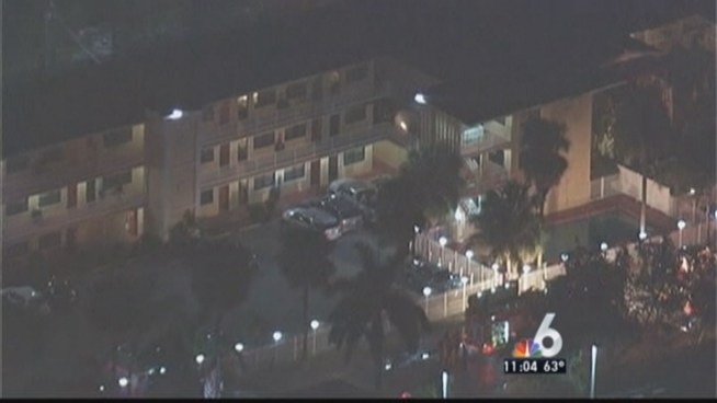 A Fort Lauderdale motel was evacuated and one person was hospitalized after a fire broke out in one of the rooms early Friday, officials said. The fire broke out around 5 a.m. at the Travelodge at 1251 East Sunrise Boulevard when a guest who was smoking a cigarette fell asleep, Fort Lauderdale Fire Rescue spokesman Matt Little said.