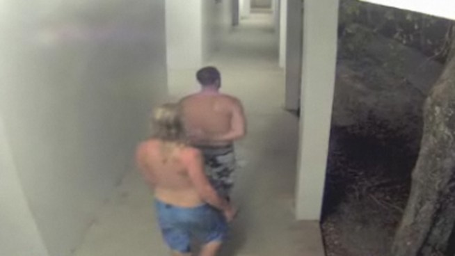 Authorities were looking for three people who broke into an Oakland Park high school, went for a swim and vandalized the school.