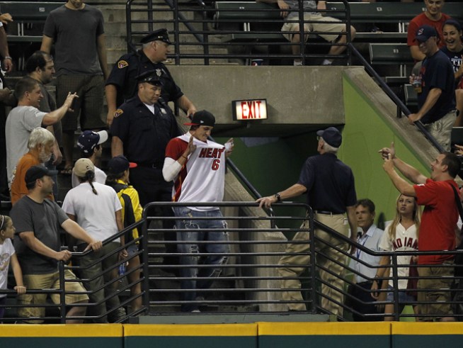 Heroic Heat Jersey Kicked Out of Cleveland Indians Game