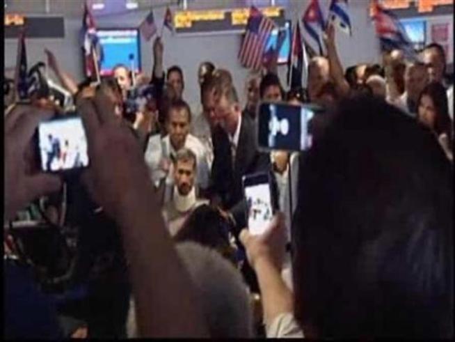 Sigler's wife accompanied to the airport in Cuba today for what she called a 