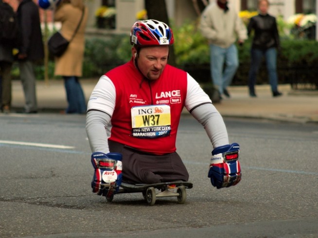 Lance Benson is training for the New York City Marathon in November.