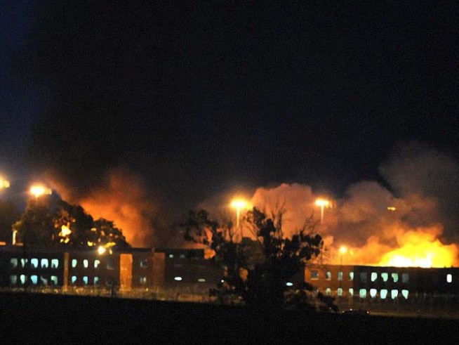 Prisoners Set Jail on Fire