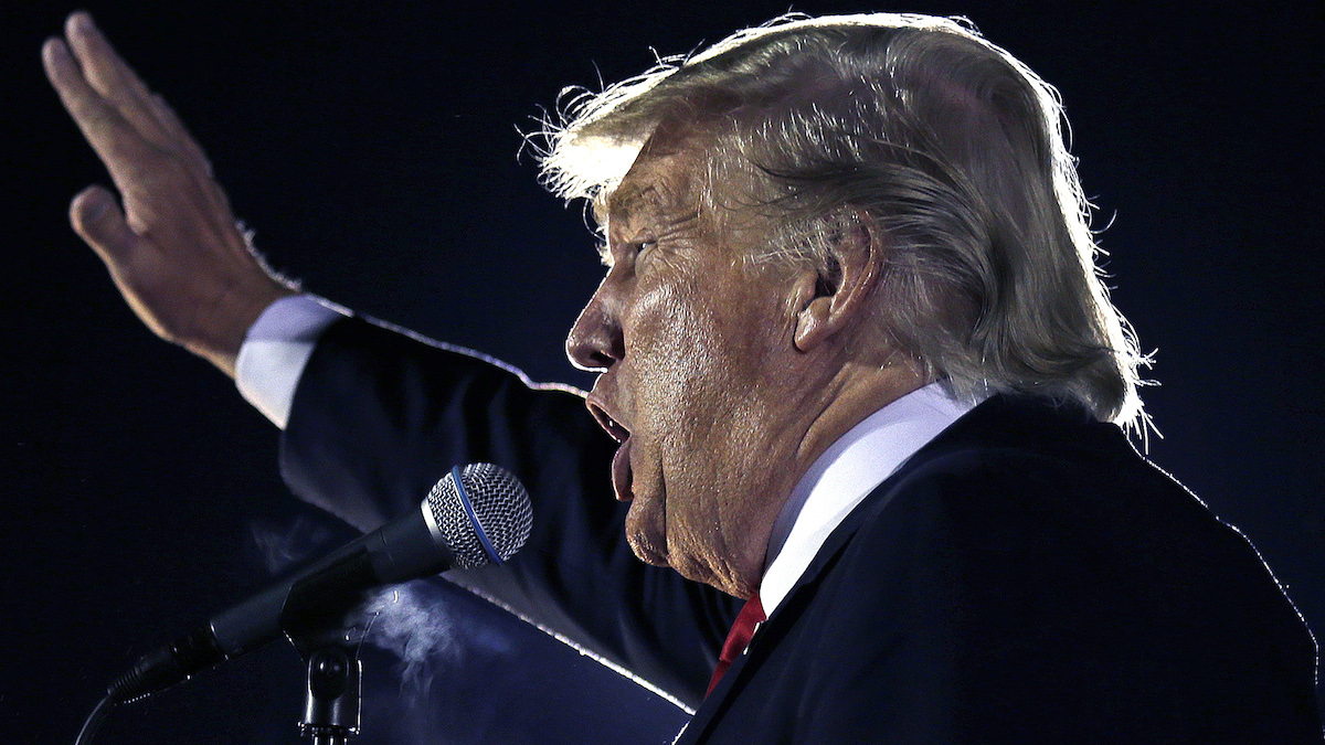 Donald Trump Holding Campaign Rally in Doral