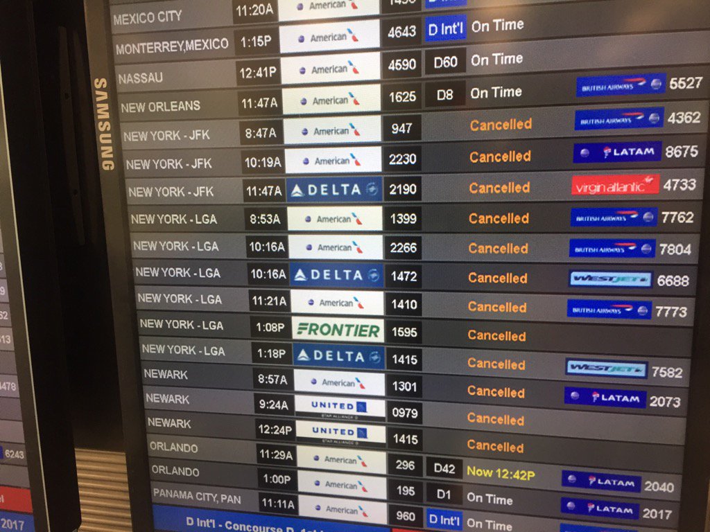 SoFlo Airports See Rise in Cancelled Flights Due to Storms