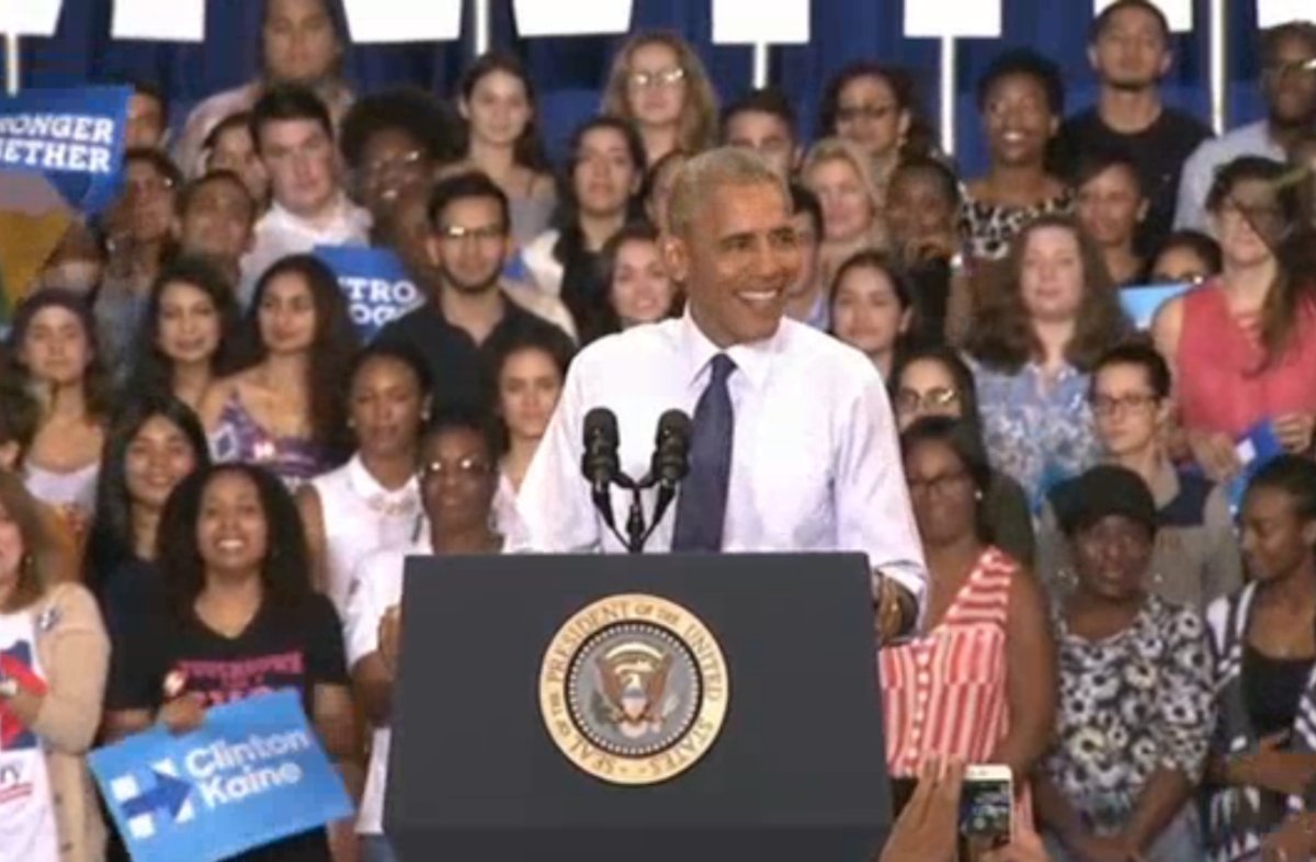 President Obama Campaigns for Hillary Clinton in Miami