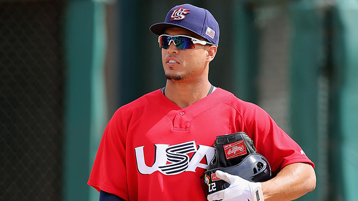 Marlins' Stanton Joins Team USA for World Baseball Classic
