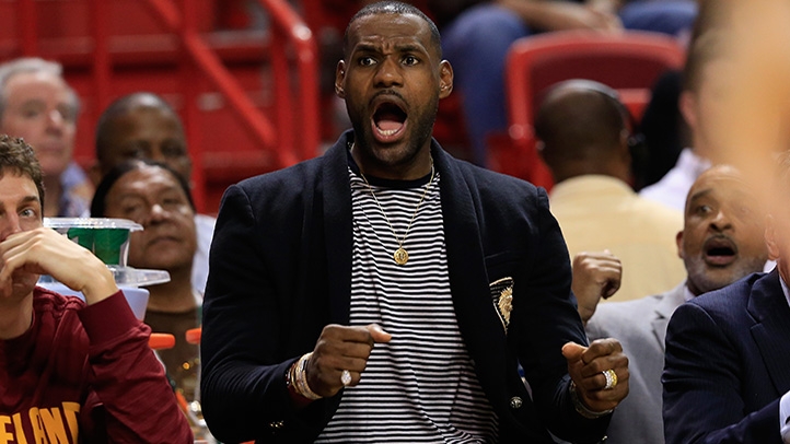 LeBron Watches as Heat Beat Cavs Easily