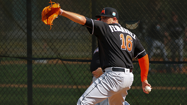 Marlins' Fernandez Tosses Five No-Hit Innings in Win