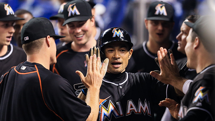 Ichiro and Fernandez Lead Marlins to Win