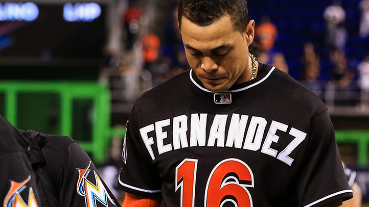 Marlins' Stanton and Ramos Honor Jose Fernandez With Mural