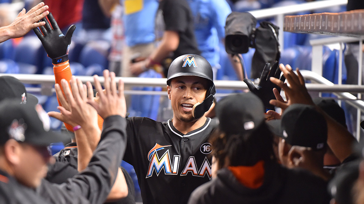 Marlins' Stanton Named Player of the Month for August