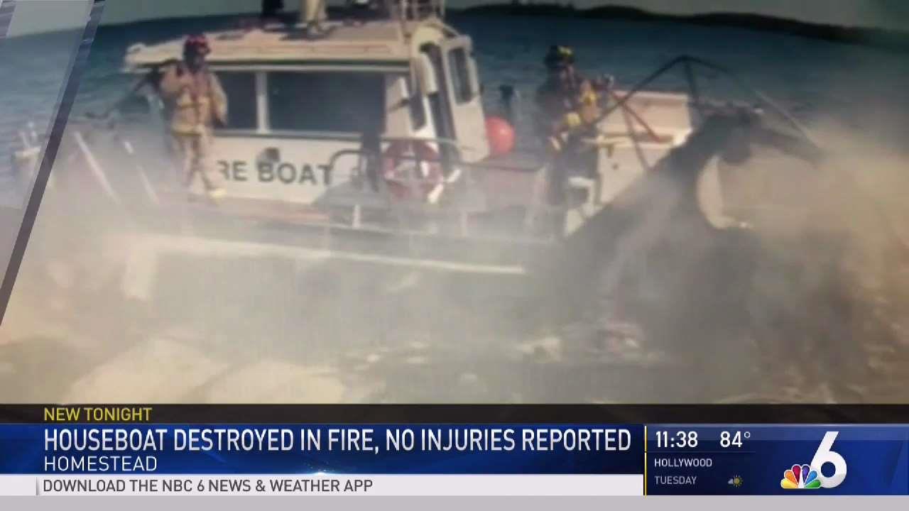 Houseboat in Homestead Destroyed in Fire