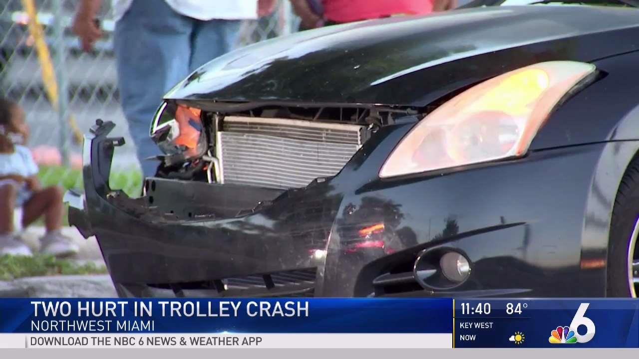 Two Injured in Trolly Crash in Northwest Miami