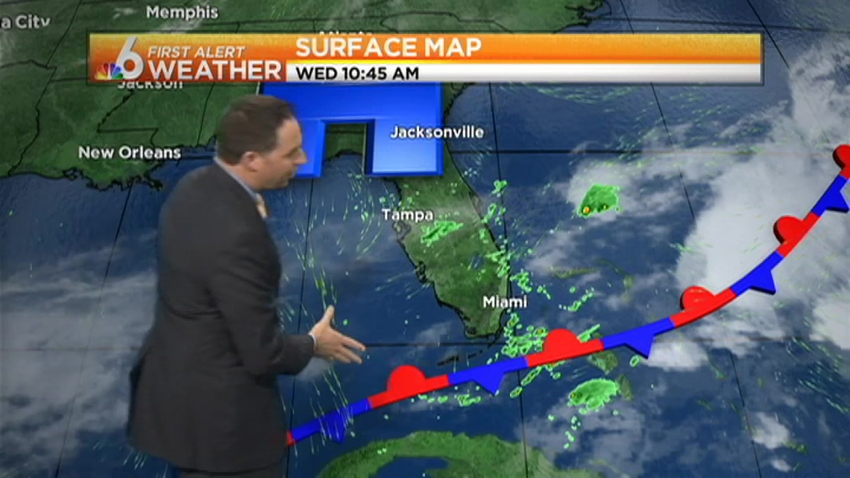 Weather: Sunshine, Possible Showers Midday Weds.