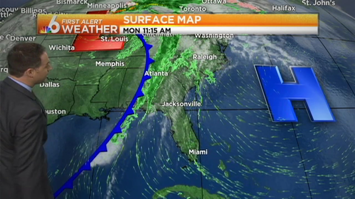 Weather: Warm Midday Monday