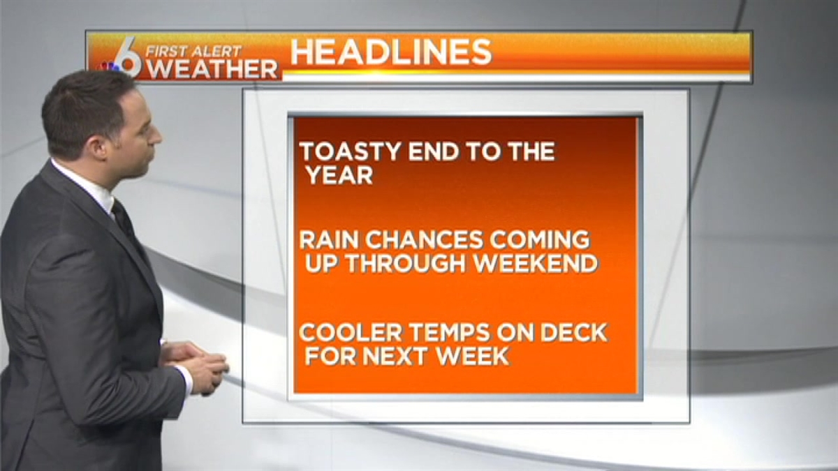 Weather: New Year's Eve to be Warm, Humid