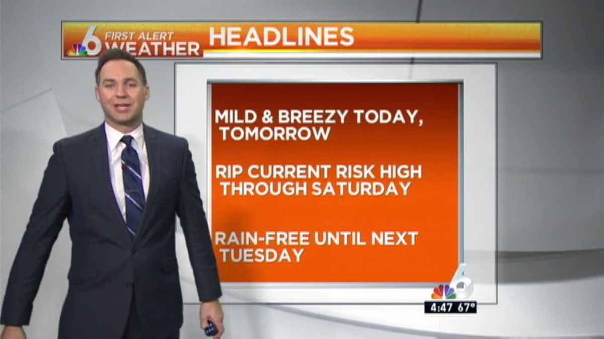 Weather: Breezy, Possible Sprinkles Friday