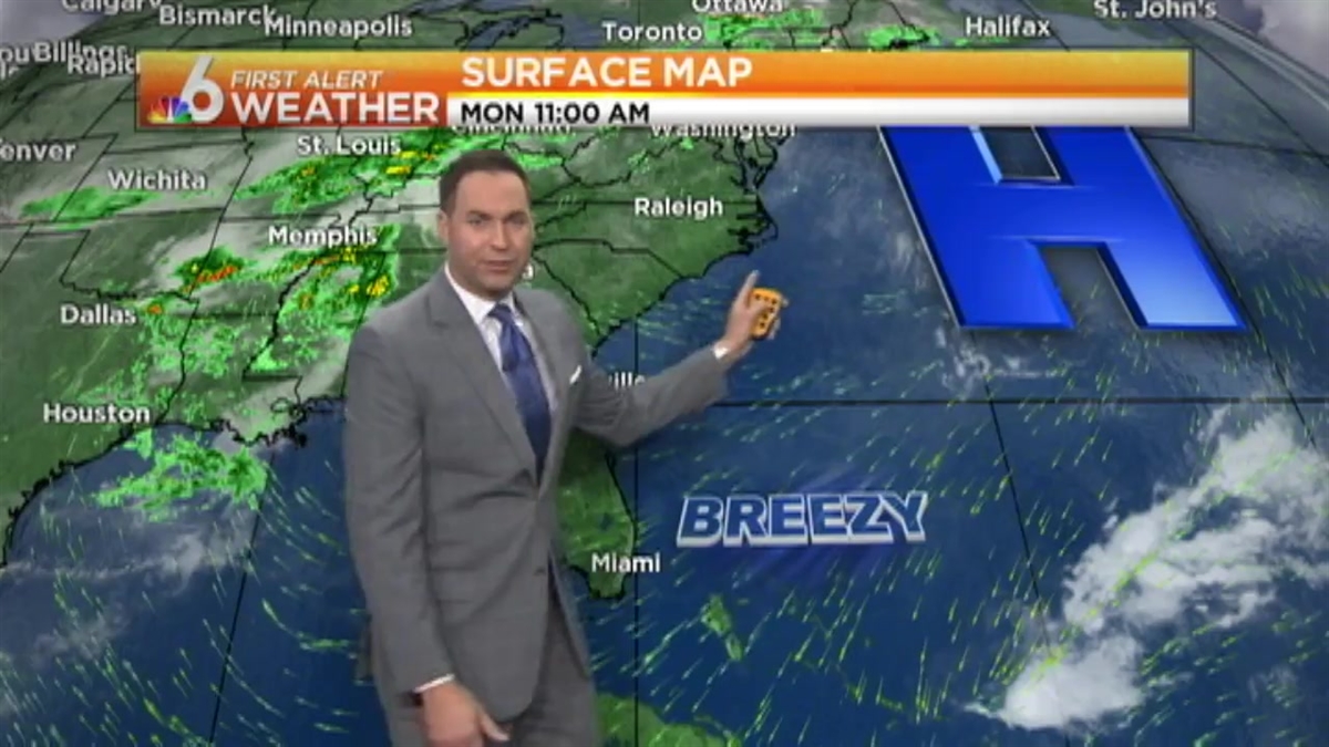 Weather: Rain-Free, Breezy Monday Midday