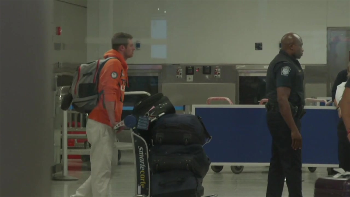 WATCH: MIA Arrival of Swimmers Involved In Brazil Investigation