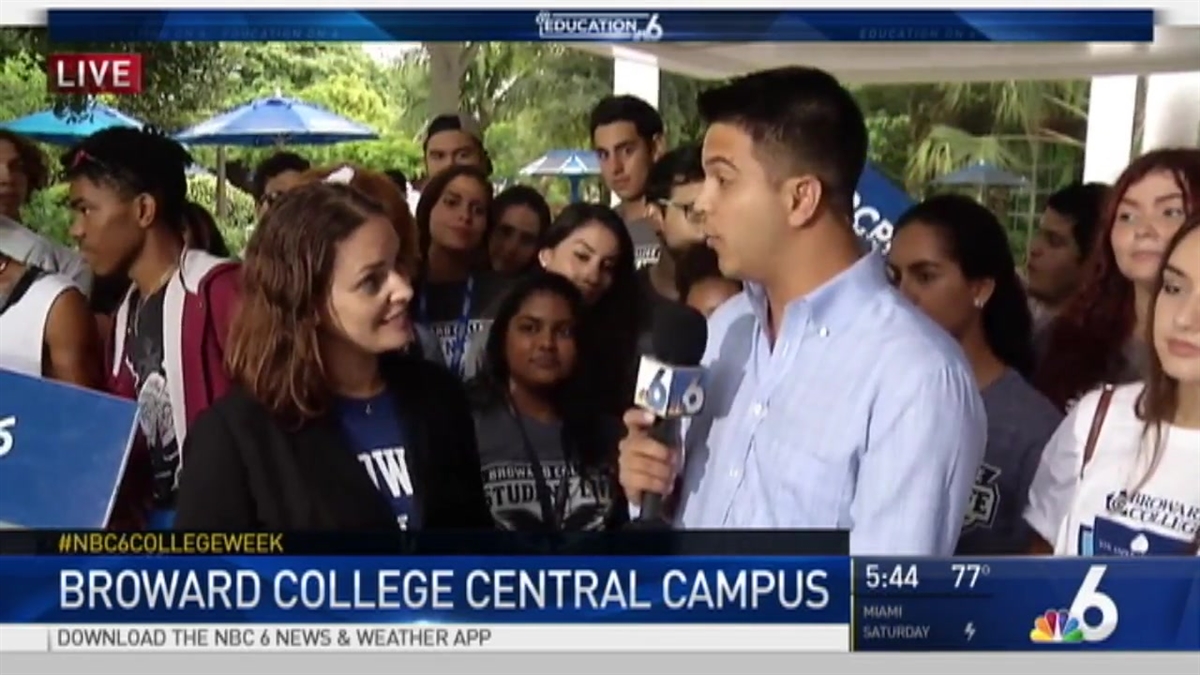 NBC 6 Visits Broward College for College Week 2016