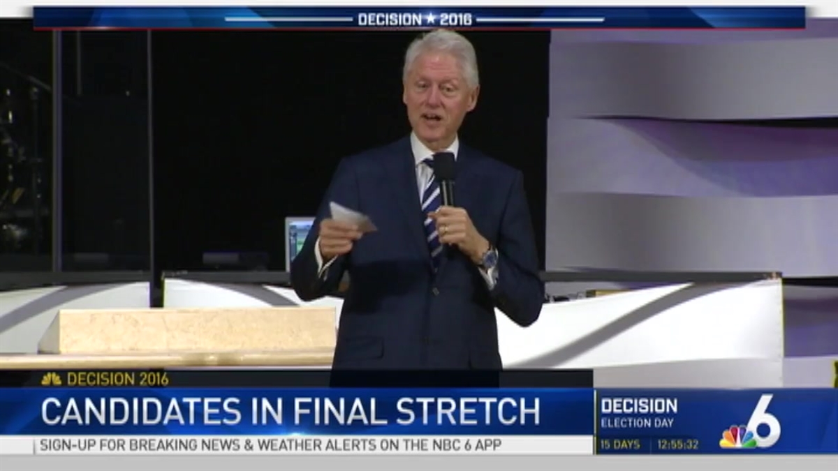 Bill Clinton Makes Multiple Campaign Stops in South Florida