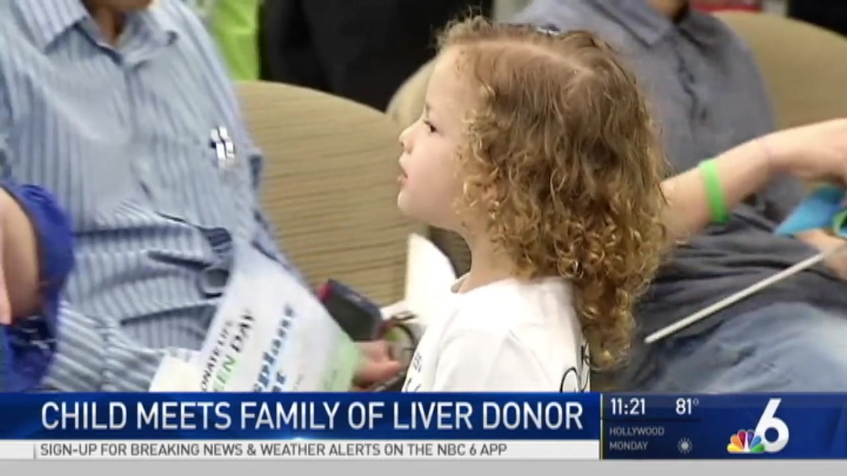Young Child Thanks Family of Man Who Donated Liver