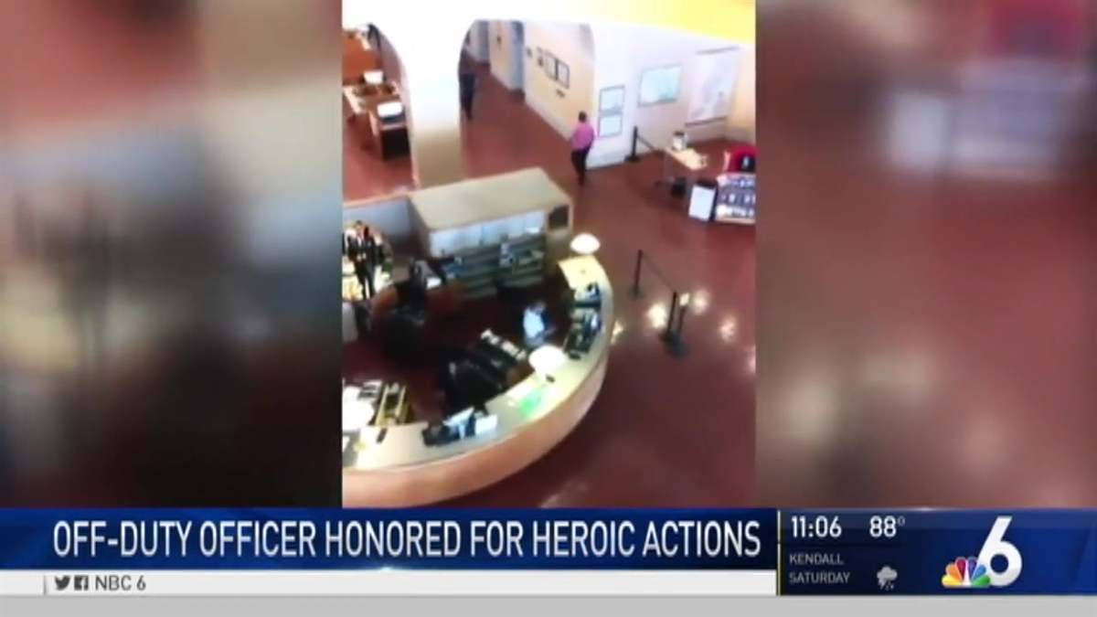 Miami Officer Honored for Work During Library Shooting