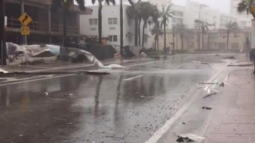 Wind Gusts Causing Damage to Miami Beach Apartments