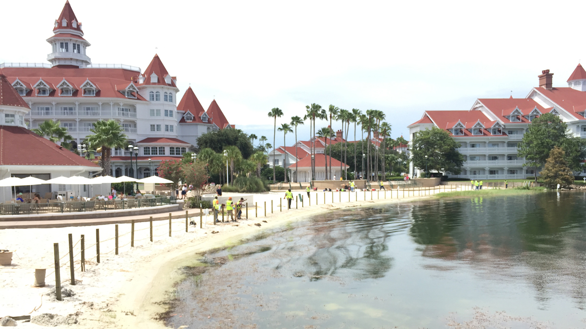 Disney Installing Signage, Temporary Barriers at Resort Beaches