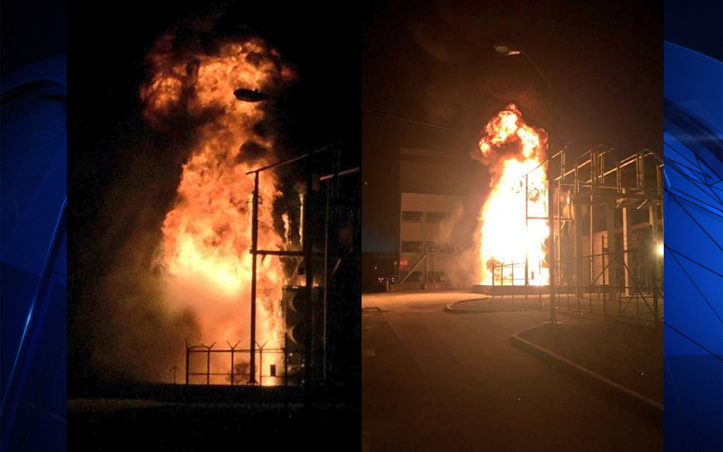 Flames Engulf Power Plant in Dania Beach