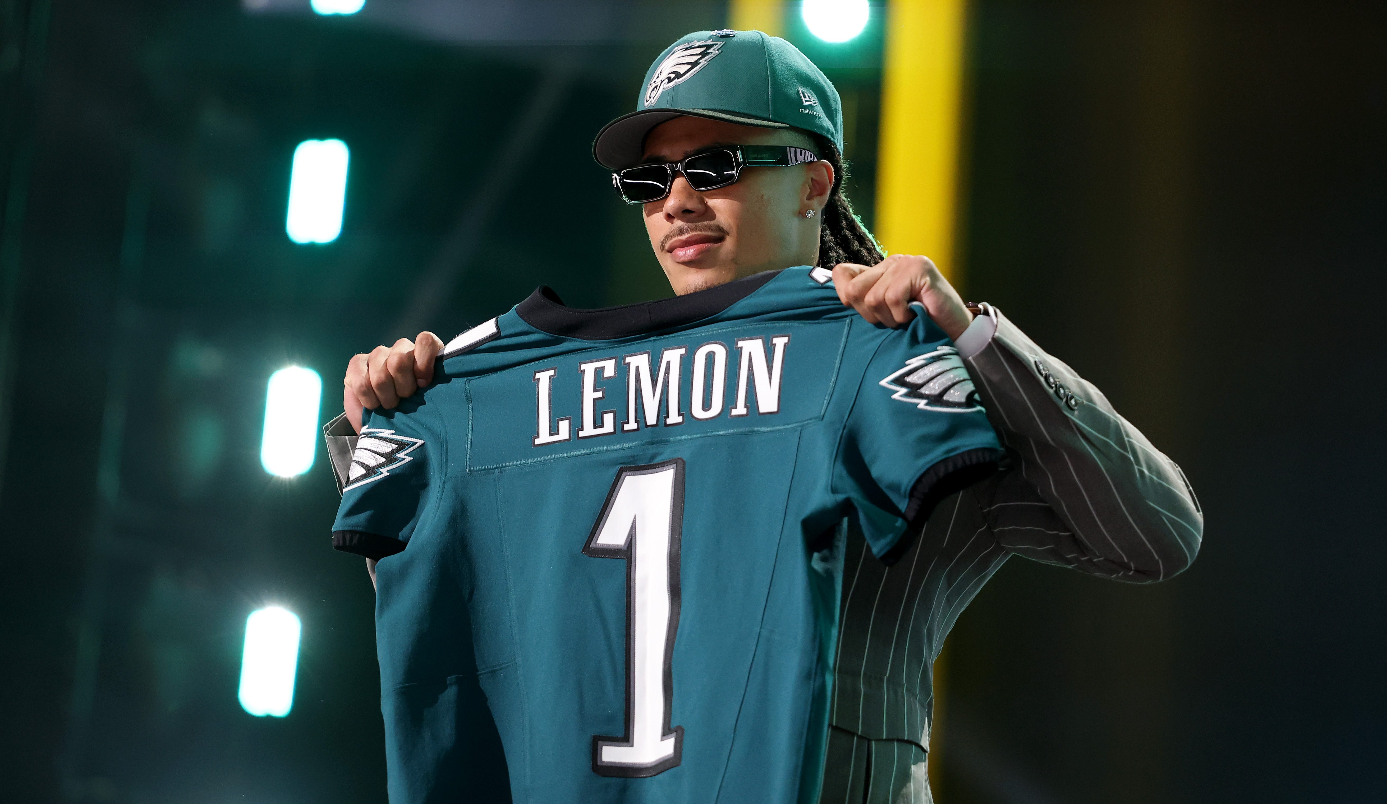 Makai Lemon is drafted by Philadelphia.