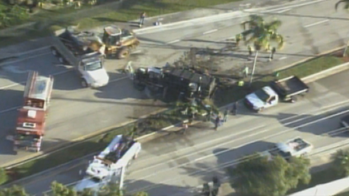 3 Hurt After Dump Truck Overturns in Coral Springs NBC 6 South Florida