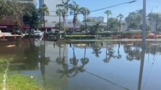 Crews were working to repair another sewer main break in Fort Lauderdale.
