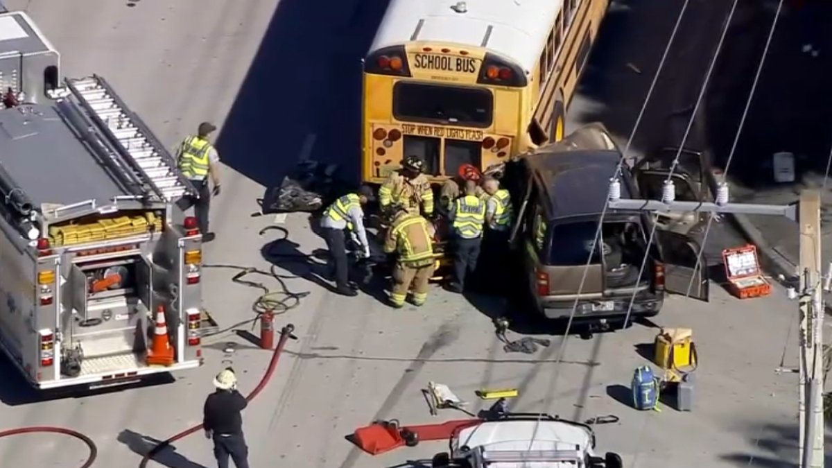 SUV Driver Hurt in Crash With School Bus in Davie – NBC 6 South Florida