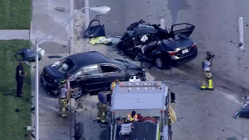 2 Hospitalized After Horrific Car Crash In Miami Gardens Nbc 6