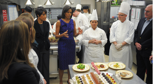 022409 Michelle OBama Kitchen P1
