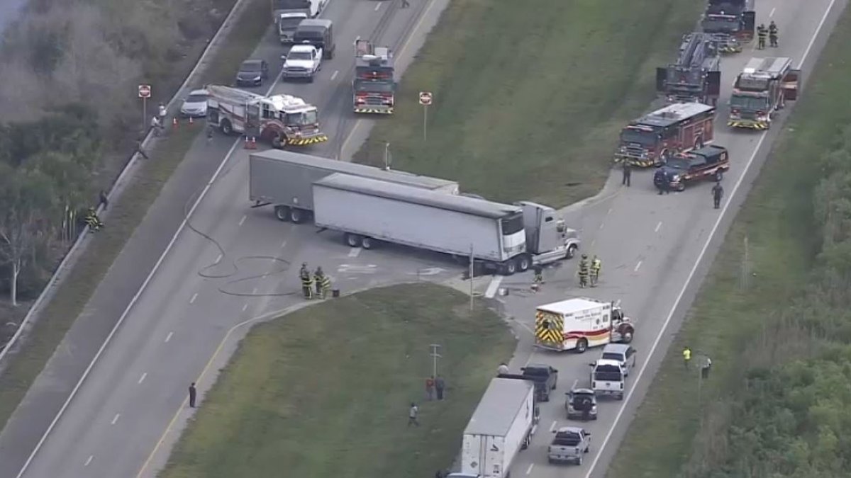 All Lanes Shut Down on Broward Highway After Tractor-Trailer Crash ...