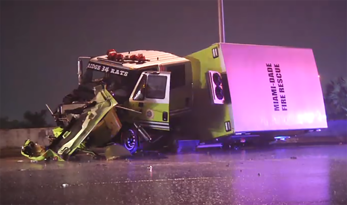 Three Miami-Dade Firefighters Hospitalized After Early Morning Crash On ...