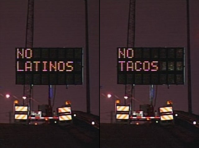 052510 no latinos no tacos sign