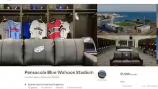 Pensacola Blue Wahoos list stadium on Airbnb for $1,500 per night